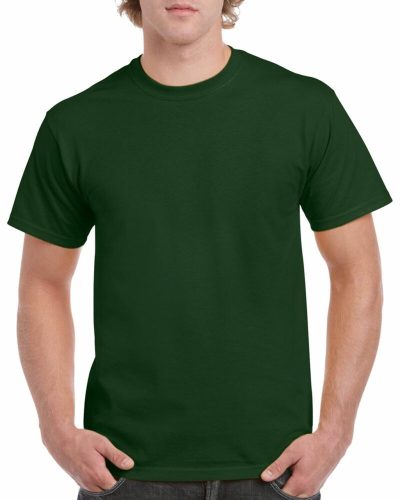 Gildan 5000 kereknyakú póló forest green színben