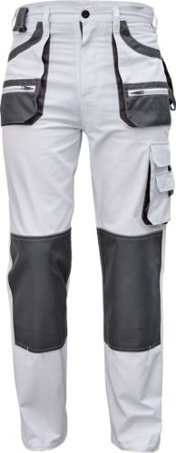Fridrich & Fridrich Carl BE-01-003 munkavédelmi nadrág fehér/szürke színben