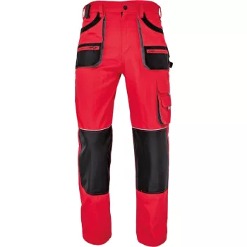   Fridrich & Fridrich BE-01-003 derekas munkavédelmi nadrág piros/fekete színben