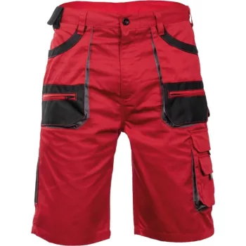   F&F Carl BE-01-009 munkavédelmi bermuda piros/fekete színben