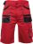 F&F Carl BE-01-009 munkavédelmi bermuda piros/fekete színben