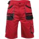 F&F Carl BE-01-009 munkavédelmi bermuda piros/fekete színben