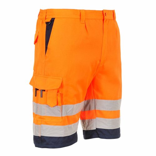 Portwest E043 Hi-Vis rövidnadrág narancs/navy színben