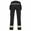 Portwest DX440 DX4 nadrág lezippzározható lengőzsebbel fekete színben