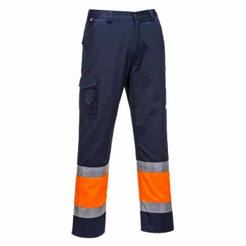   Portwest E049 Jól láthatósági kéttónusú nadrág narancs színben