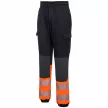 Portwest KX341 KX3 Hi-Vis Flexi nadrág fekete/narancs színben