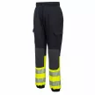 Portwest KX341 KX3 Hi-Vis Flexi nadrág fekete/sárga színben