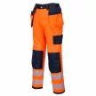 Portwest T501 PW3 Hi-Vis Holster nadrág narancs/navy színben