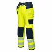 Portwest T501 PW3 Hi-Vis Holster nadrág sárga/navy színben