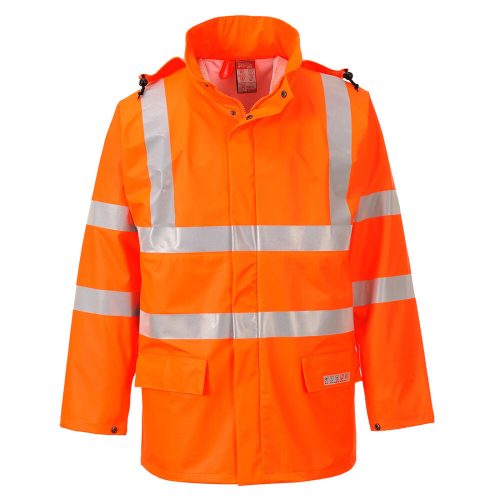 Portwest FR41 Sealtex Flame Hi-Vis esőkabát narancs színben