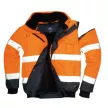Portwest C465 Hi-Vis Kontraszt Bomber dzseki narancs/navy színben