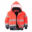 Portwest C465 Hi-Vis Kontraszt Bomber dzseki piros/navy színben