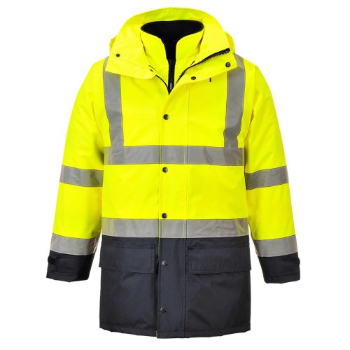 Portwest S768 jólláthatósági 5 az 1-ben kabát sárga/navy színben