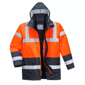   Portwest S466 Hi-Vis Contrast Traffic kabát piros/navy színben