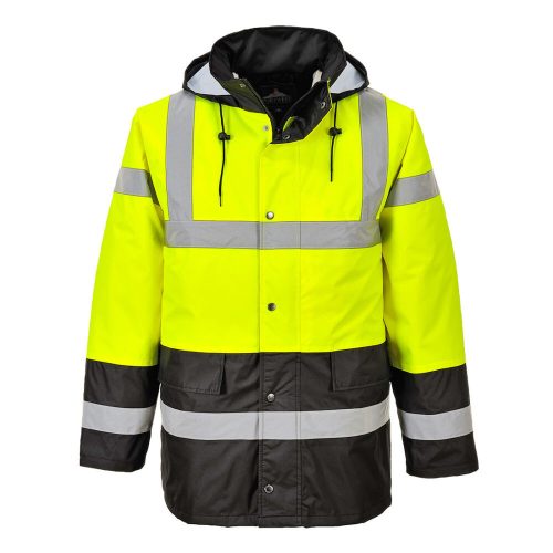 Portwest S466 Hi-Vis Contrast Traffic kabát sárga/fekete színben