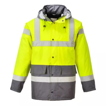   Portwest S466 Hi-Vis Contrast Traffic kabát sárga/szürke színben