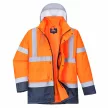 Portwest S471 Hi-Vis 4 az 1-ben Contrast Traffic kabát narancs/navy színben