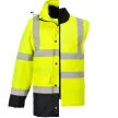 Portwest S471 Hi-Vis 4 az 1-ben Contrast Traffic kabát sárga/navy színben
