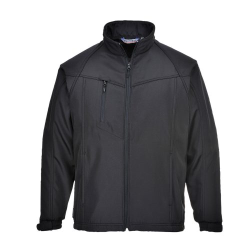 Portwest TK40 2 rétegű Softshell dzseki fekete színben