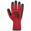 Portwest A100 Latex mártott kesztyű piros/fekete színben