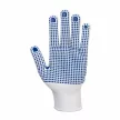 Portwest A110 Nylon PVC pontozott kesztyű fehér/kék színben