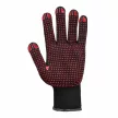 Portwest A110 Nylon PVC pontozott kesztyű fekete színben