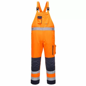   Portwest TX52 Dijon Hi-Vis kantáros nadrág narancs/navy színben