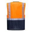 Portwest C476 Warsaw vezetői mellény narancs/navy színben