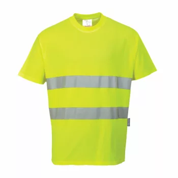   Portwest S172 Cotton Comfort jólláthatósági póló sárga színben