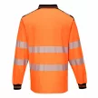 Portwest T184 PW3 Hi-Vis hosszú ujjú pólóing narancs/fekete színben