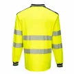 Portwest T184 PW3 Hi-Vis hosszú ujjú pólóing sárga/navy színben