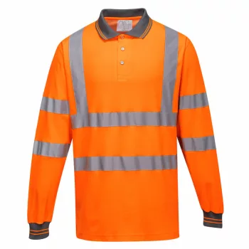   Portwest S271 Hosszú ujjú Cotton Comfort pólóing narancs színben