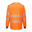 Portwest T185 PW3 Hi-Vis hosszú ujjú póló narancs/navy színben