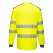 Portwest T185 PW3 Hi-Vis hosszú ujjú póló sárga/navy színben