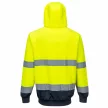 Portwest B316 Kéttónusú kapucnis pulóver sárga/navy színben
