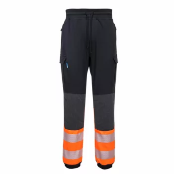   Portwest KX341 KX3 Hi-Vis Flexi nadrág fekete/narancs színben