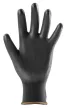 Euro Protection 1PUBB 13-as kötésű, poliészter védőkesztyű, fekete színben