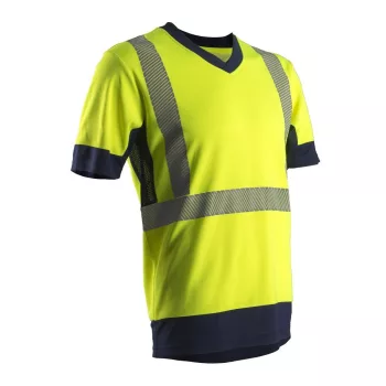   Coverguard Koma jó láthatóságú sárga színű rövid ujjú póló,v-nyakú