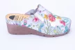 Ledi 105/5 ezüst virágmintás női szandál