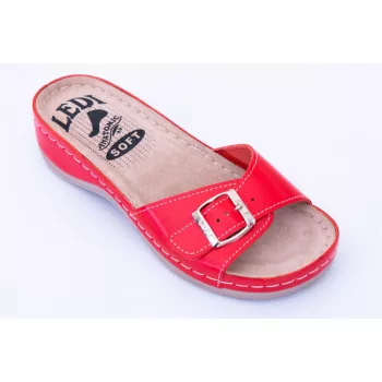 Ledi 407/24 női papucs piros színben