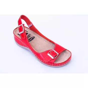 Ledi 408/24 női szandál piros színben