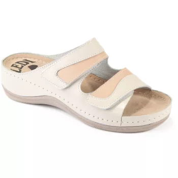 Ledi 412/17 női munkavédelmi papucs bézs-drapp színben