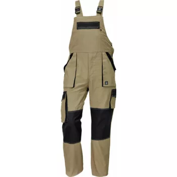 Cerva Max Summer kantáros nadrág homok/fekete színben