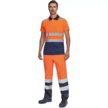   Cerva Cadiz jólláthatósági galléros pólóing narancs/navy színben