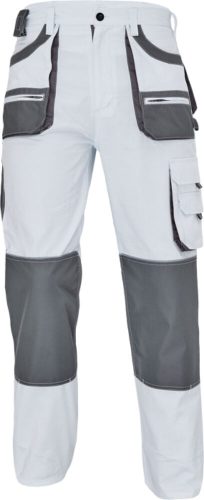 F&F Hans munkavédelmi derekas nadrág fehér/szürke színben