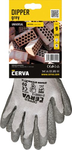 Cerva Dipper munkavédelmi kesztyű szürke színben