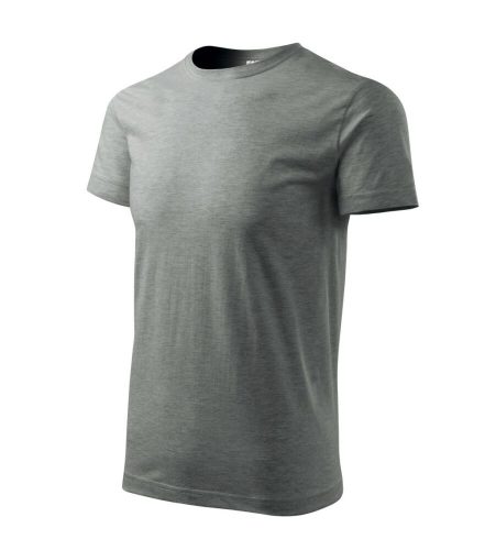 Malfini 129 Basic póló férfi sötétszürke melírozott színben