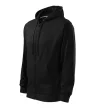 Malfini Trendy Zipper 410 kapucnis pulóver fekete színben