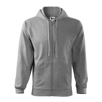 Malfini Trendy Zipper 410 kapucnis pulóver szürke színben