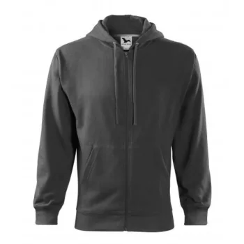   Malfini Trendy Zipper 410 kapucnis pulóver acélszürke színben
